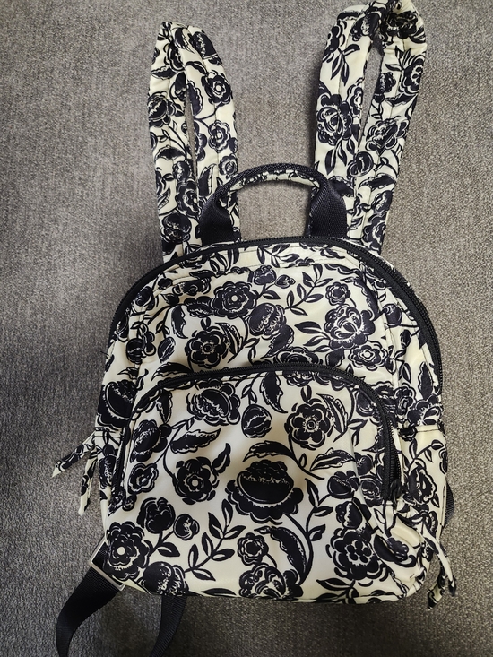 Vera Bradley Handbags - Vera Bradley Black & White Floral Mini Backpack